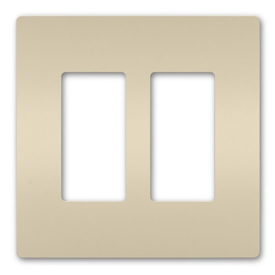 On-Q/Legrand Radiant Screwless Wallplate, 2-Gang, Light Almond
